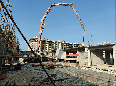 9首層柱接柱混凝土澆筑0